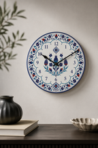 Cam Duvar Saati | Anatolia Blue | Çap 32