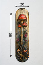 Cam Kaykay Tablo | Antik Botanik Amanita | 20cm x 80cm