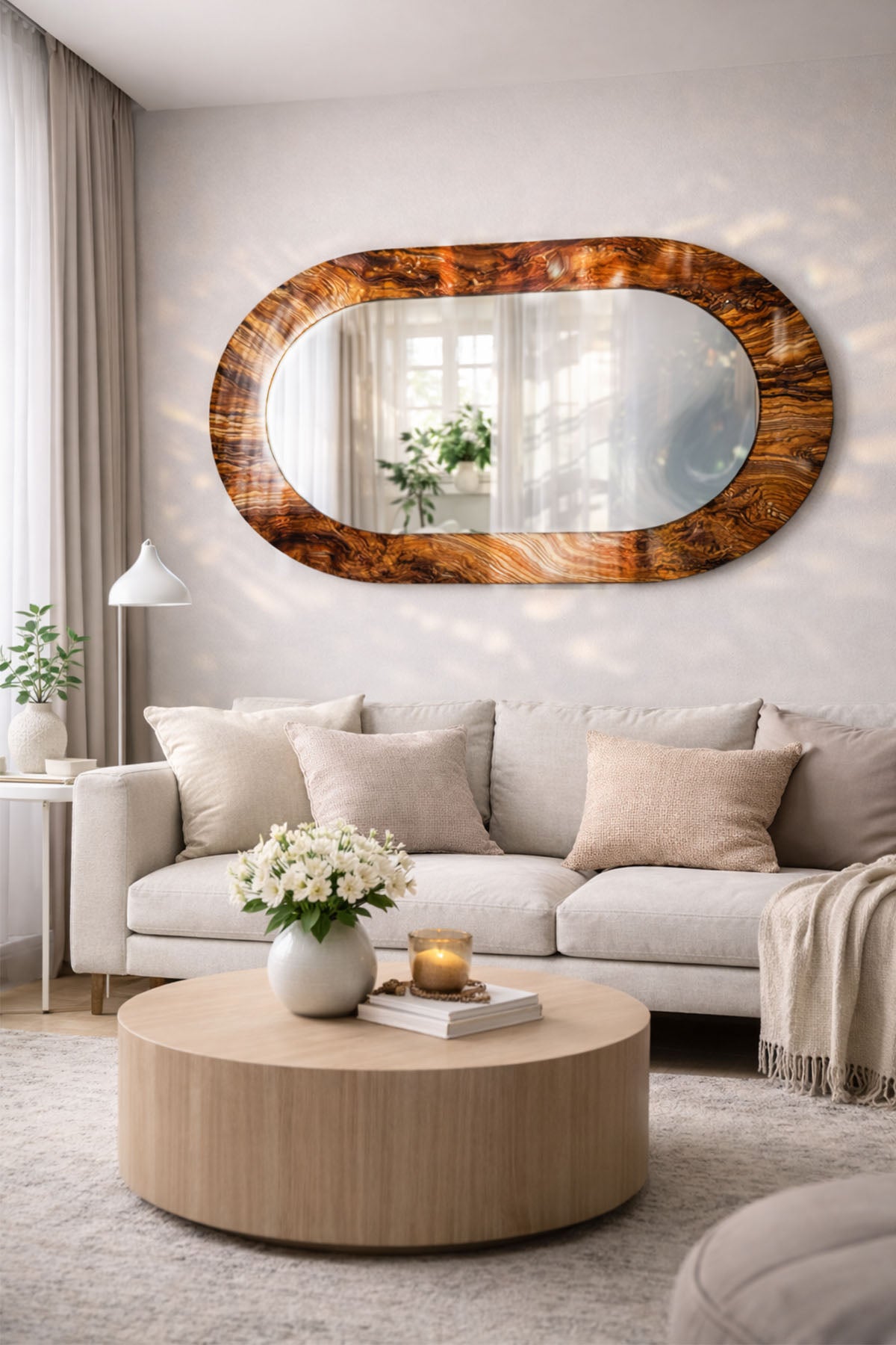 Dekor Camı ve Ayna | Antik Yansıma Dekoratif Ayna | 110cm x 70cm