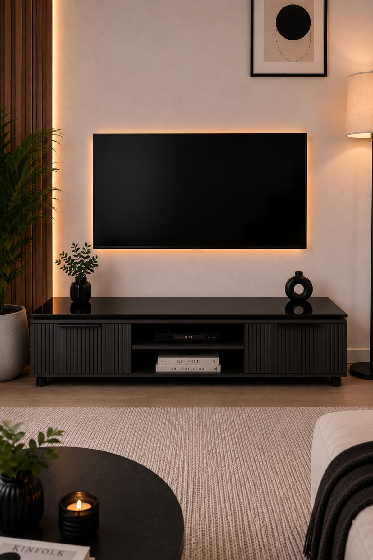 Üst Panel Camı | Siyah Cam | Apex | 120cm x 40cm