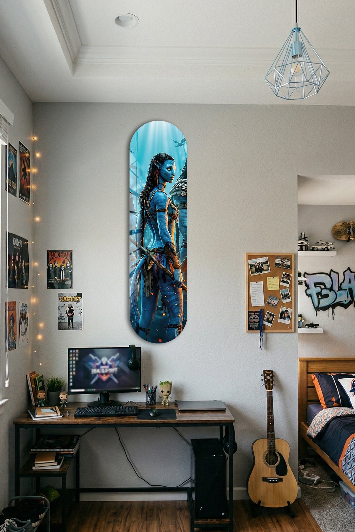 Cam Kaykay Tablo | Avatar-Omatikaya Klanı | 80cm x 20cm