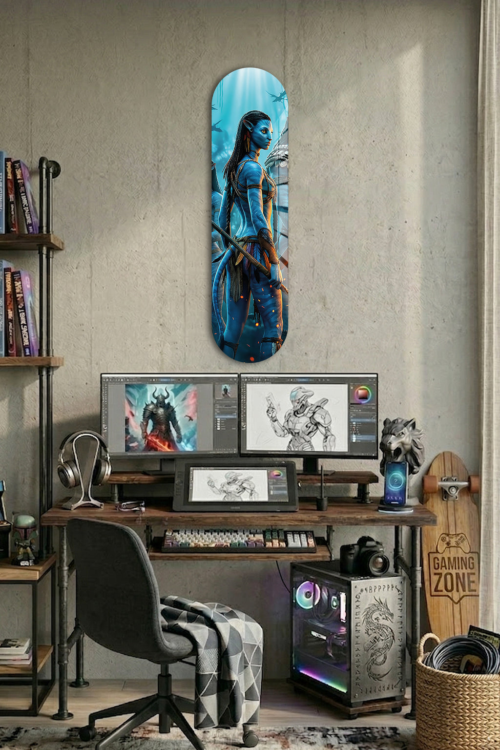 Cam Kaykay Tablo | Avatar-Omatikaya Klanı | 80cm x 20cm