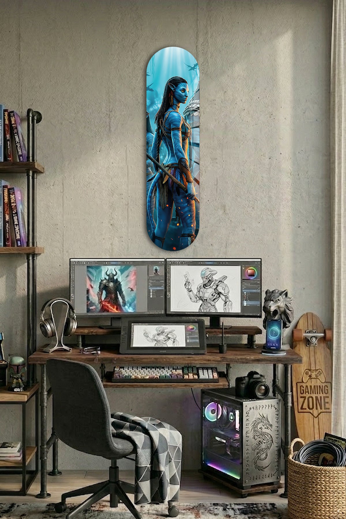Cam Kaykay Tablo | Avatar-Omatikaya Klanı | 80cm x 20cm