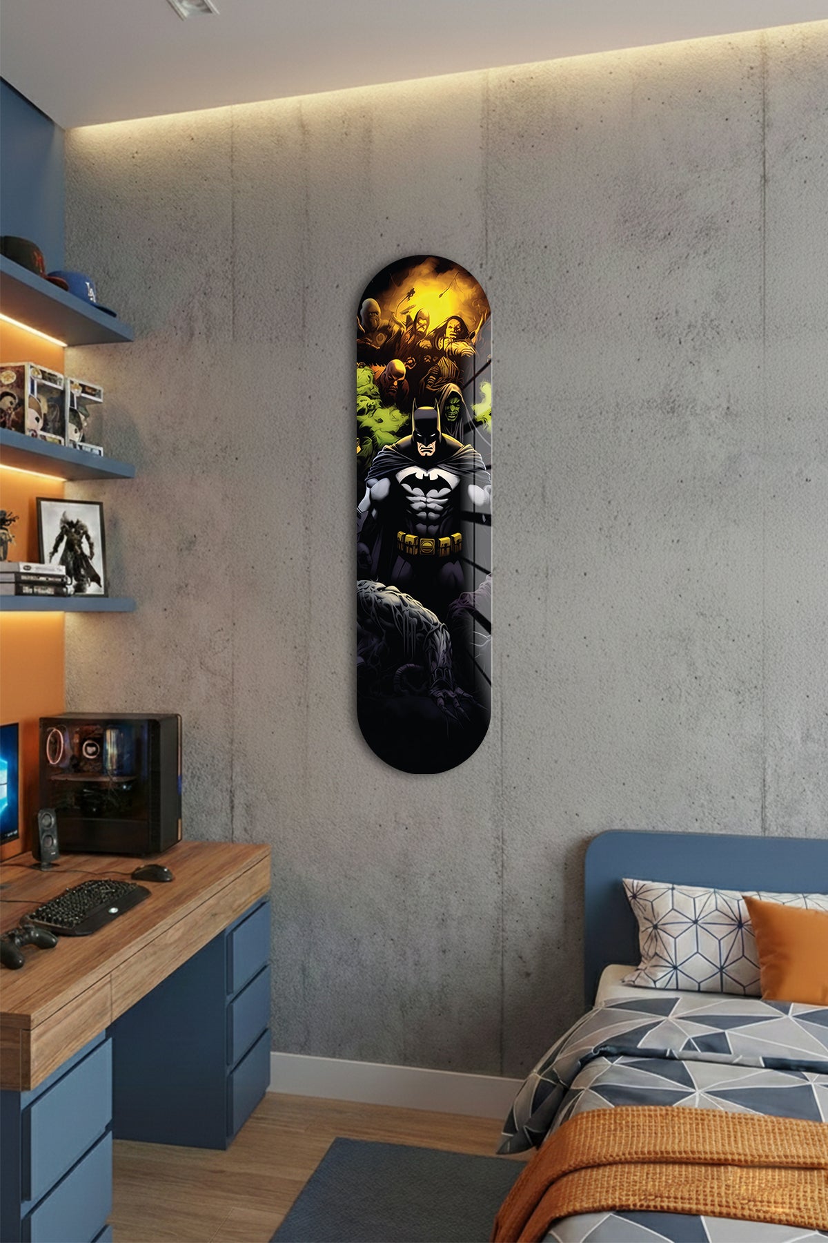 Cam Kaykay Tablo | Batman Noir Deck | 80cm x 20cm