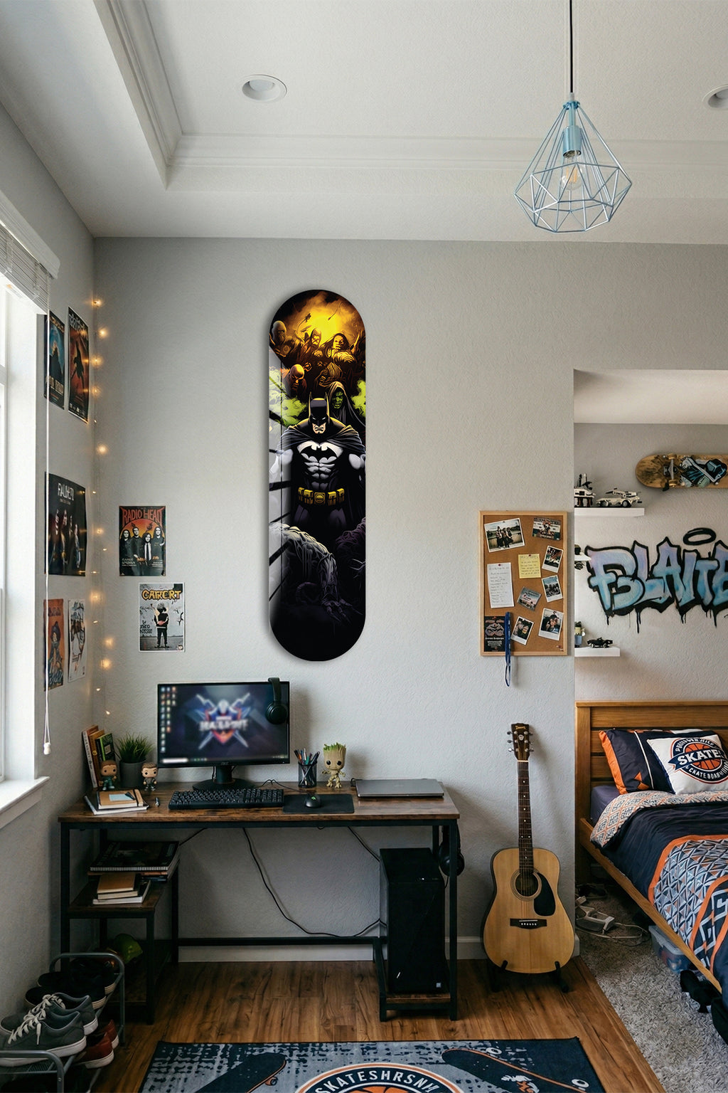 Cam Kaykay Tablo | Batman Noir Deck | 80cm x 20cm