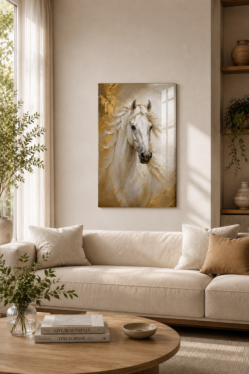 Cam Tablo | Beyaz Asalet | 40cm x 60cm