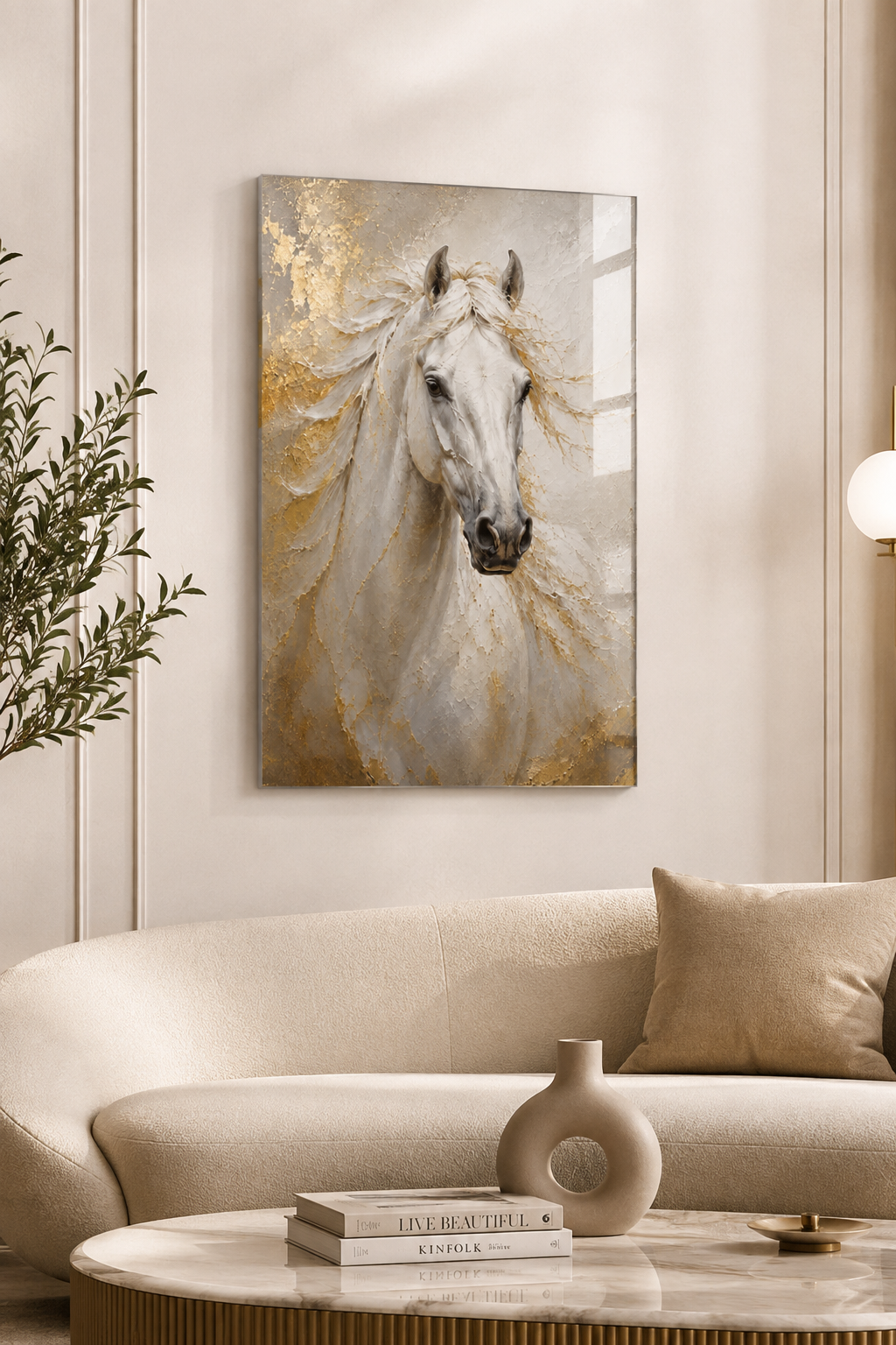 Cam Tablo | Beyaz Asalet | 40cm x 60cm