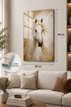 Cam Tablo | Beyaz Asalet | 40cm x 60cm
