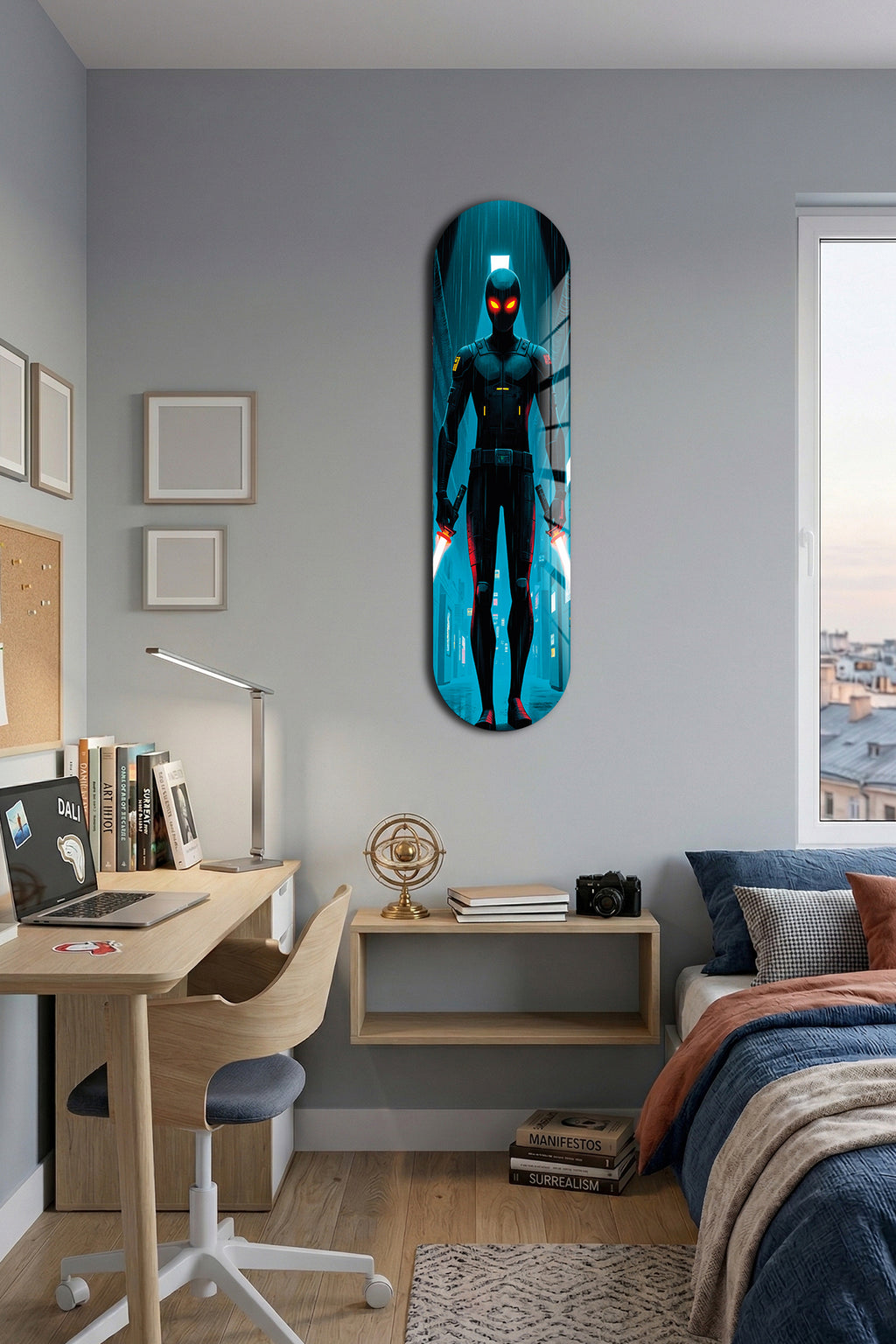 Cam Kaykay Tablo | Dark Hero | 80cm x 20cm