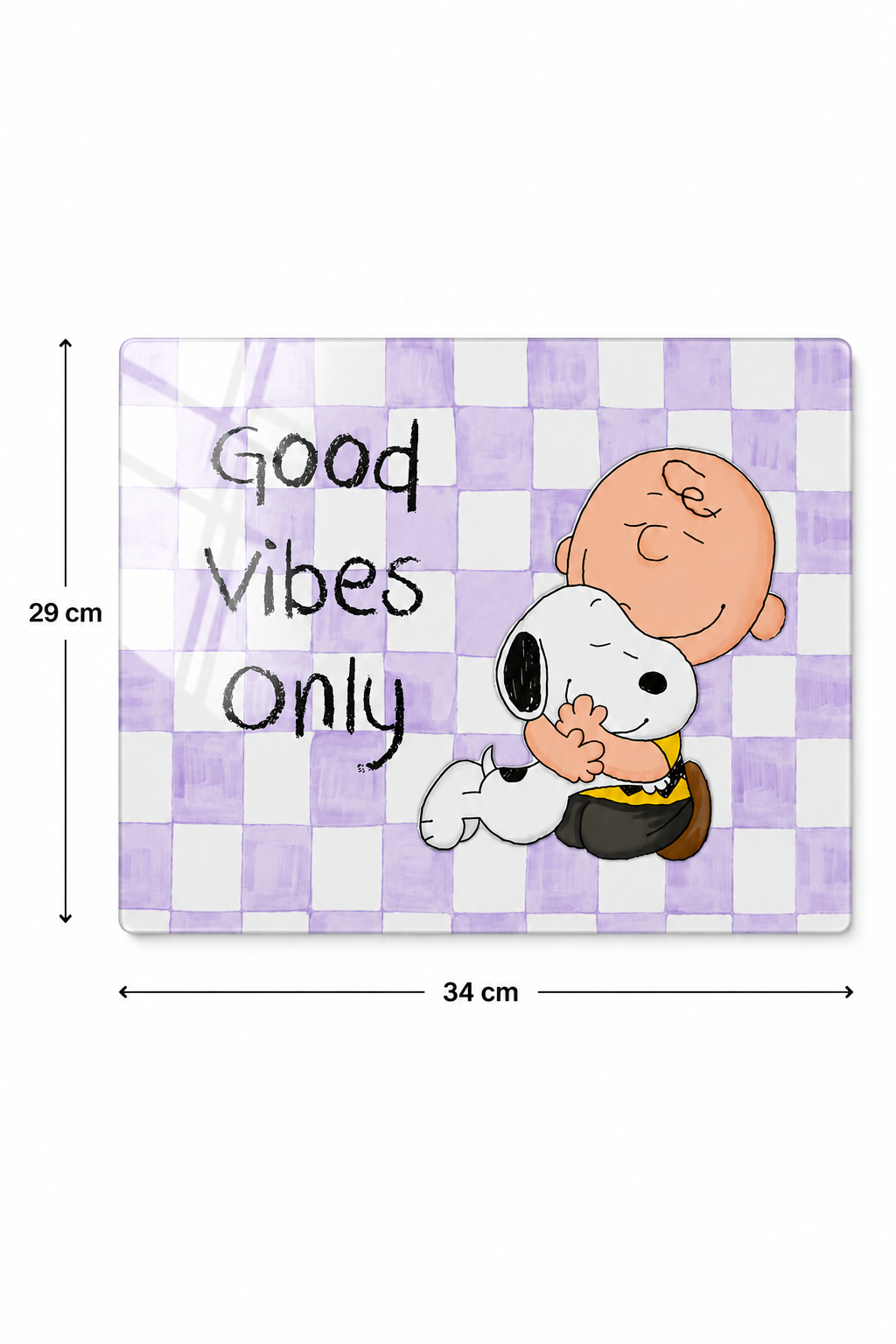 Cam Kesme Tahtası - Cam Kesme Tablası | Kitchen Dreams - Good Vibes Only | 29cmx34cm