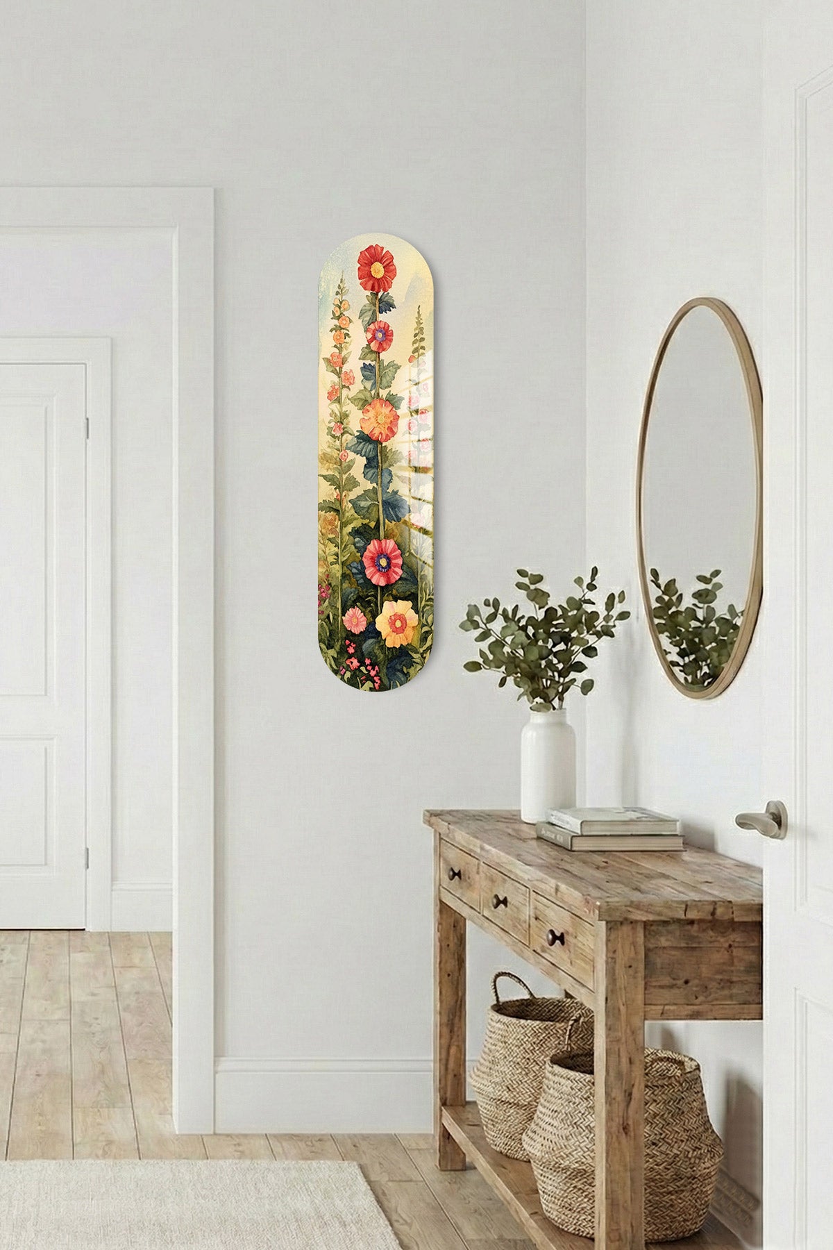 Cam Kaykay Tablo | Hatmi Bahçesi | 20cm x 80cm