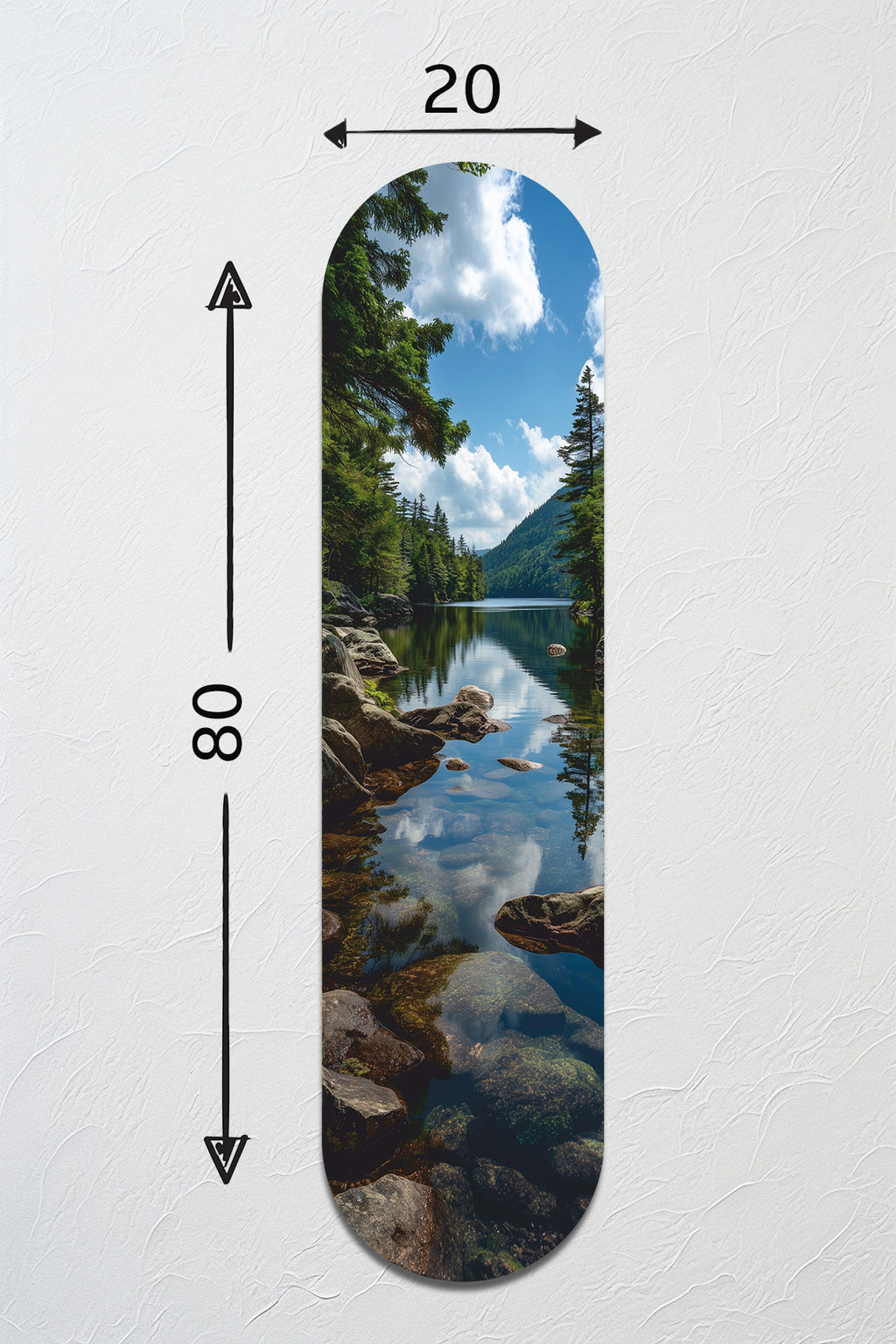 Cam Kaykay Tablo | Huzur Kıyısı | 20cm x 80cm