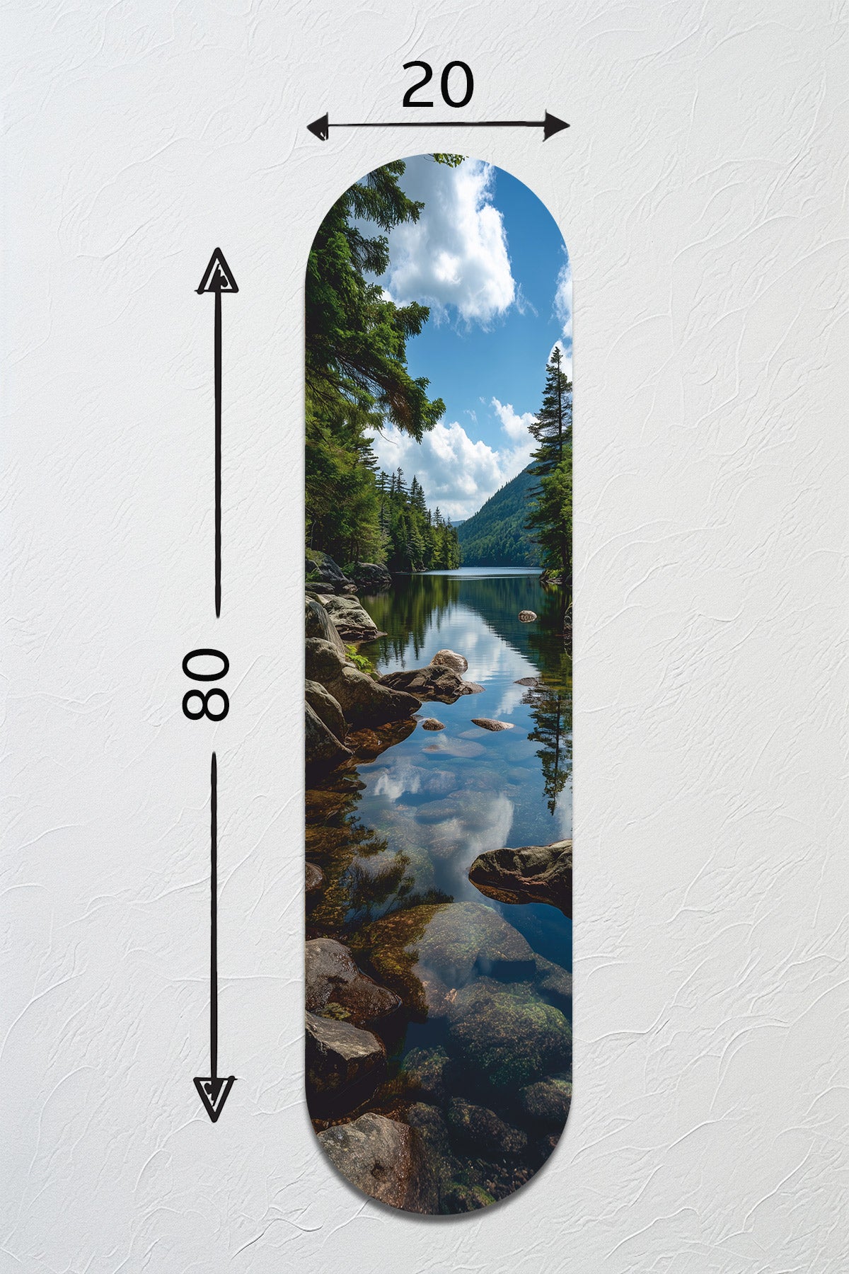 Cam Kaykay Tablo | Huzur Kıyısı | 20cm x 80cm