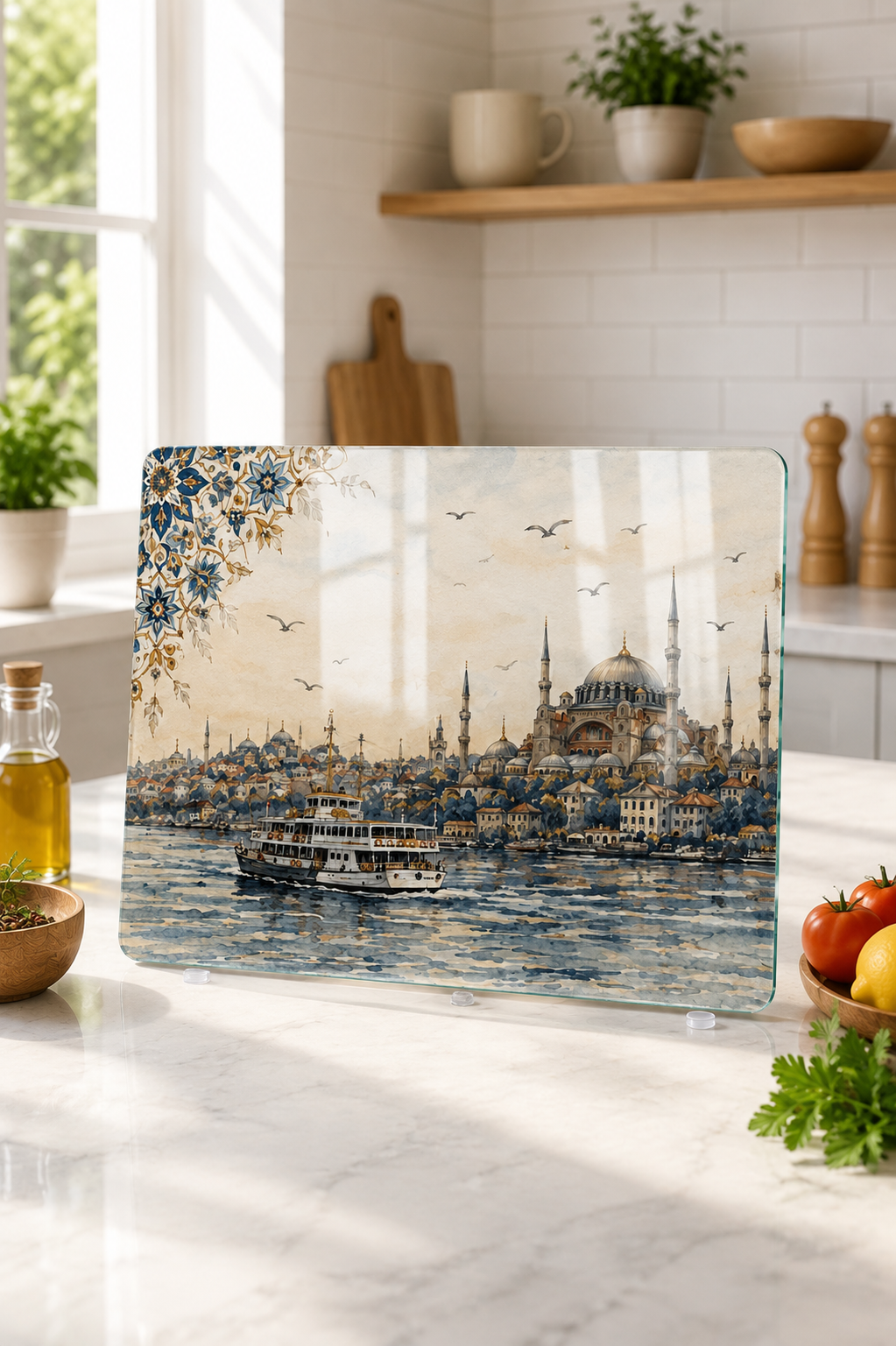 Cam Kesme Tahtası - Cam Kesme Tablası | İstanbul Koleksiyonu - 2 | 20cm x 30cm