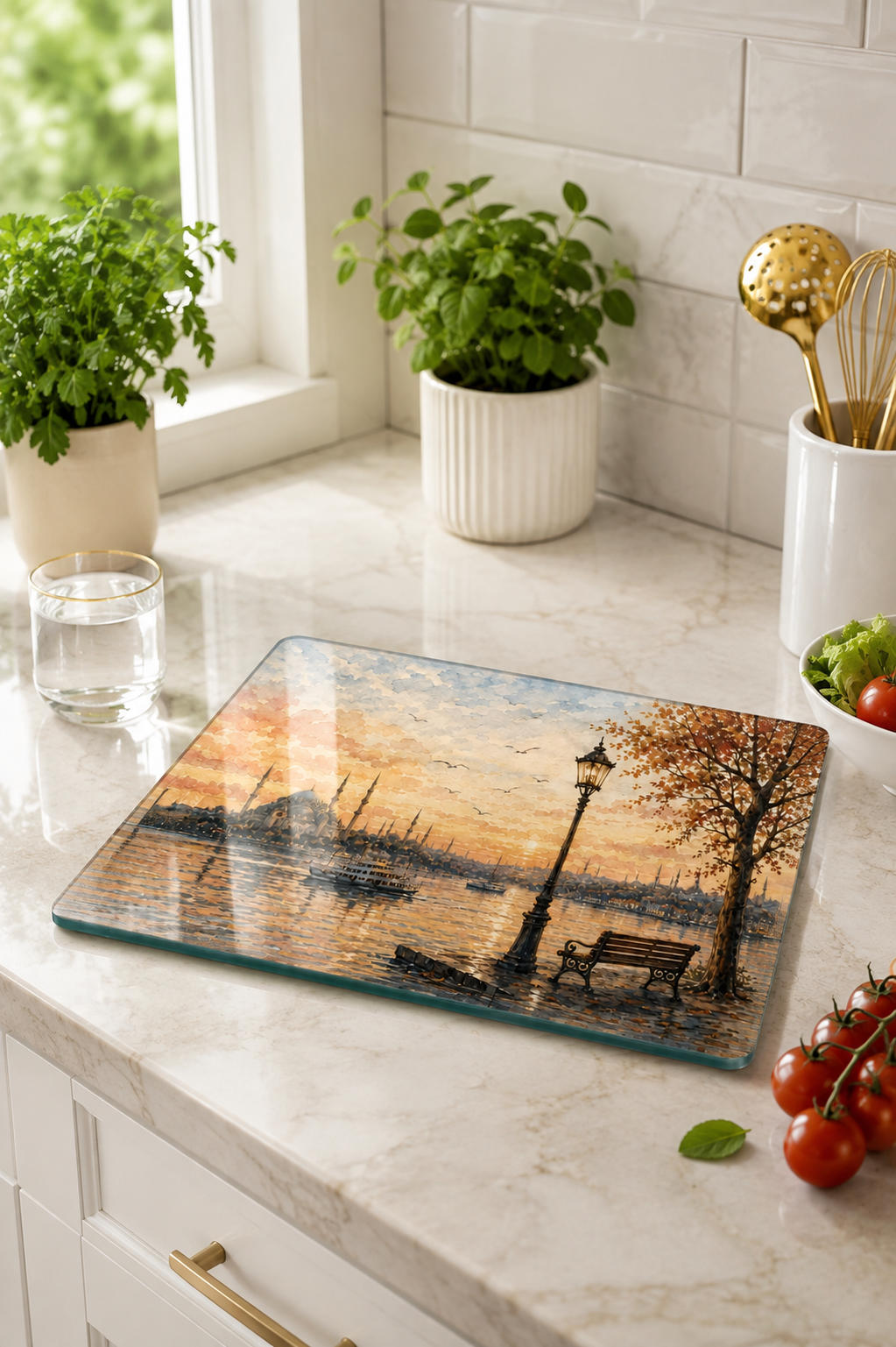Cam Kesme Tahtası - Cam Kesme Tablası |İstanbul Koleksiyonu - 1 | 20cm x 30cm