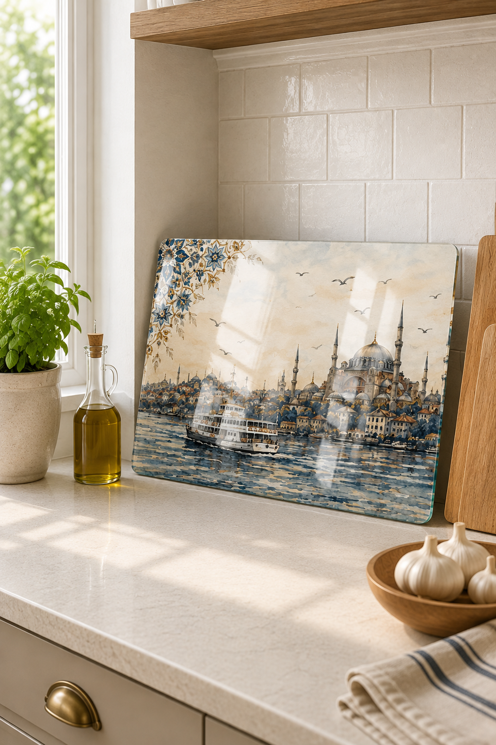 Cam Kesme Tahtası - Cam Kesme Tablası | İstanbul Koleksiyonu - 2 | 20cm x 30cm