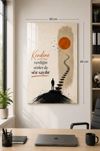 Cam Tablo | Kendine Verdiğin Söz - 2 | 40cm x 60cm