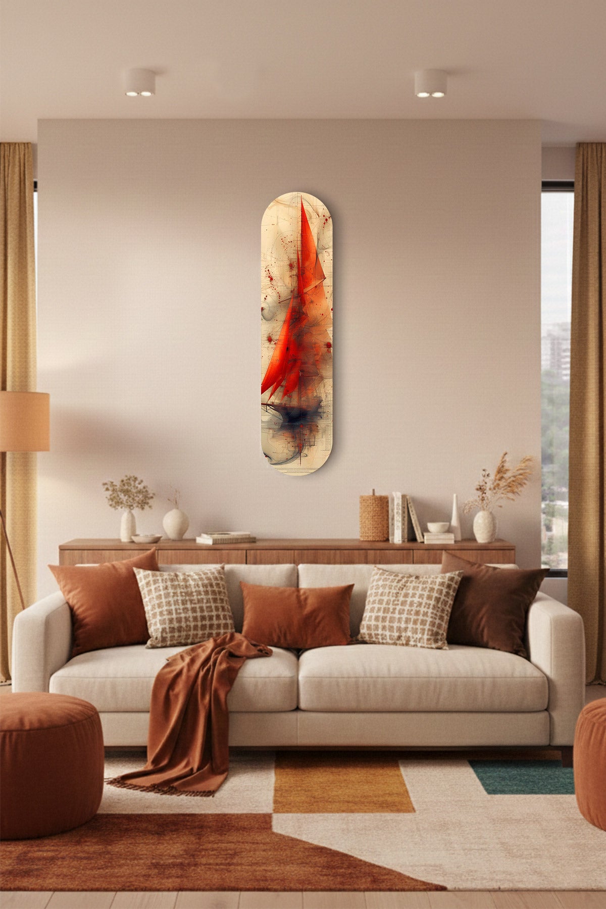 Cam Kaykay Tablo | Marine Sketch | 20cm x 80cm