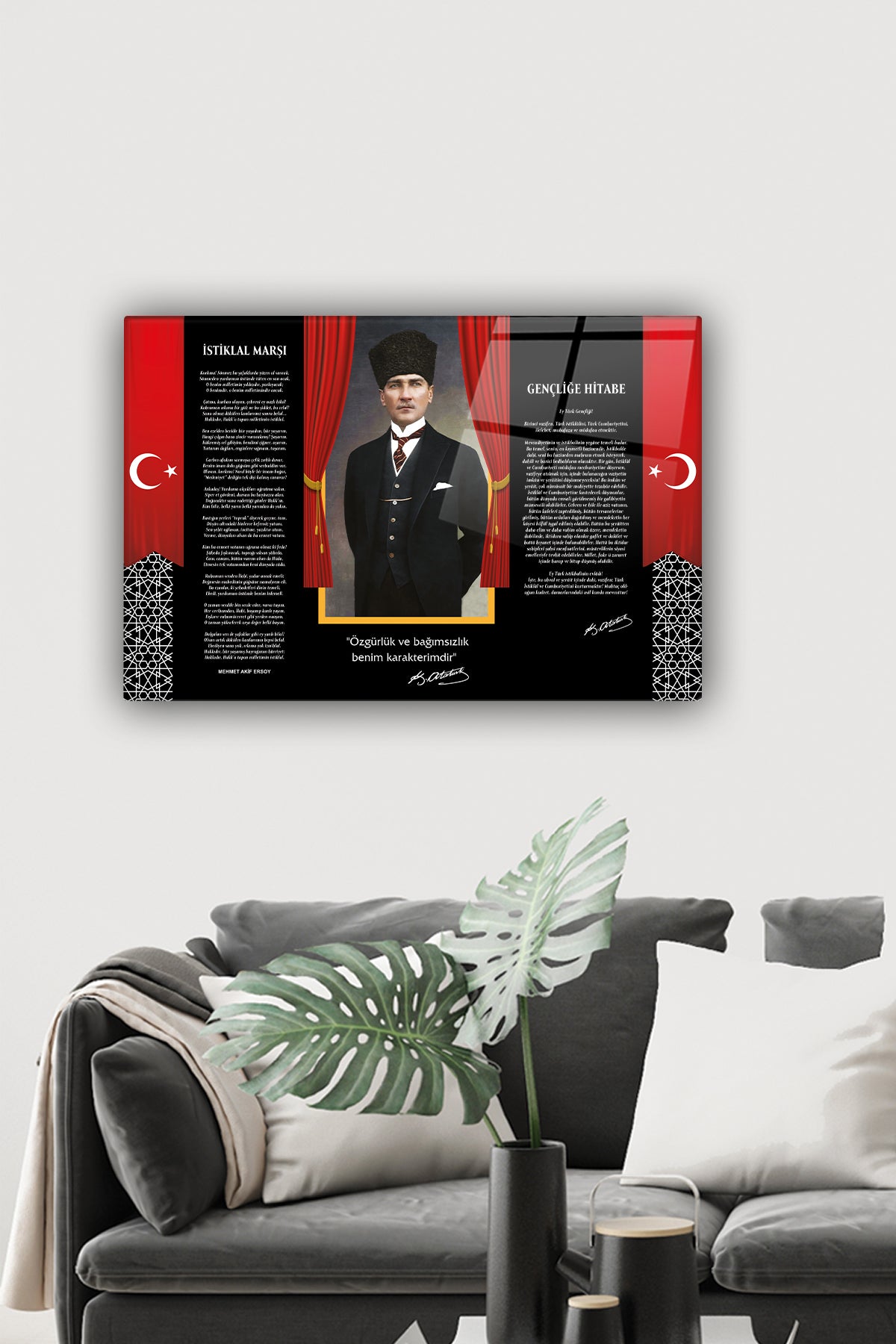 Cam Tablo | Atatürk Serisi | 5 | 40cm x 60cm