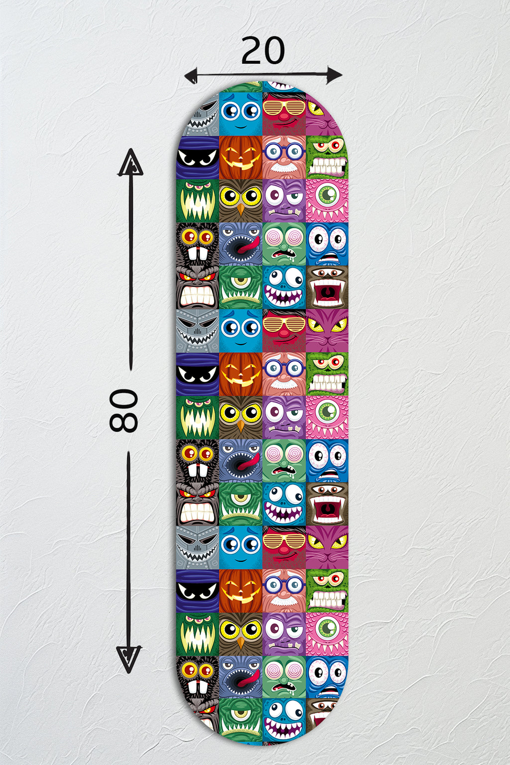 Cam Kaykay Tablo | Monster Moods | 80cm x 20cm