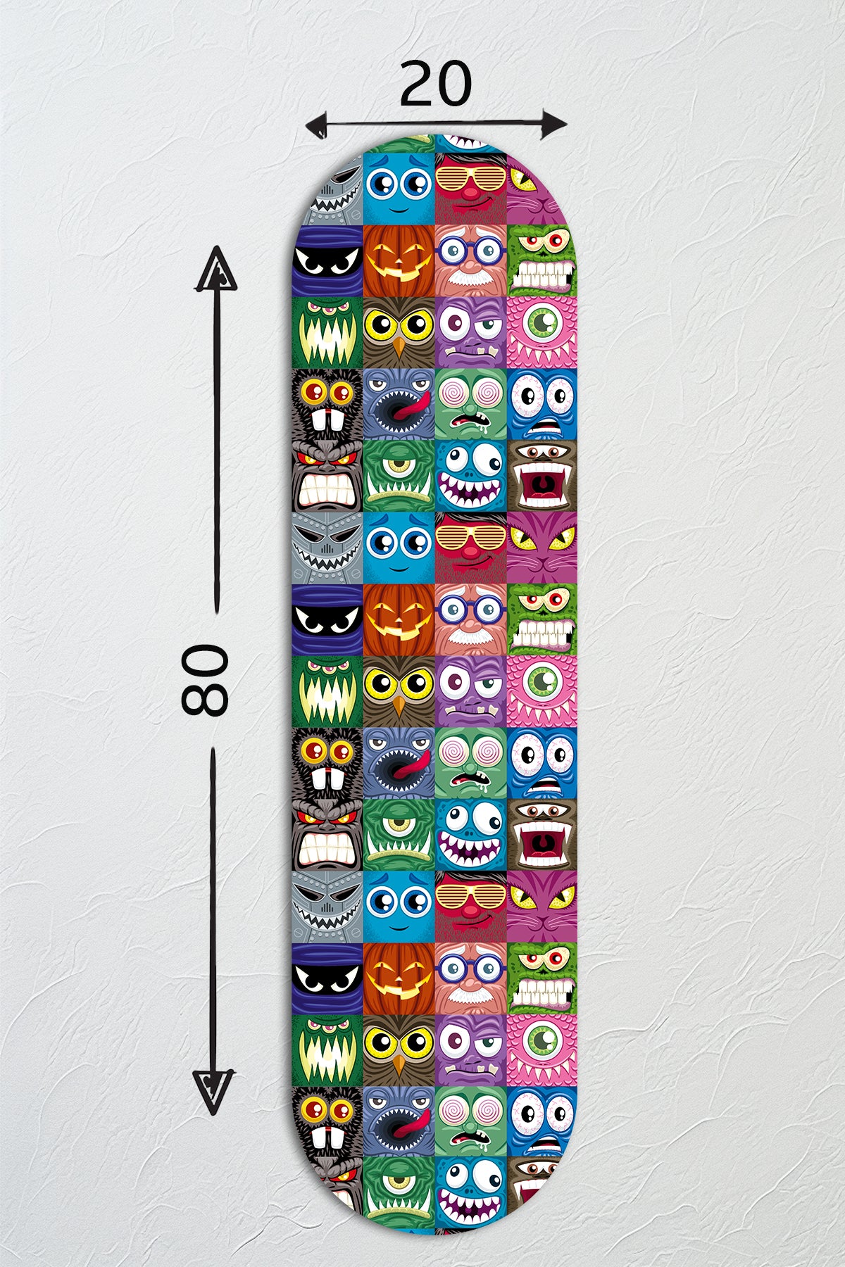 Cam Kaykay Tablo | Monster Moods | 80cm x 20cm