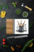 Cam Kesme Tahtası - Cam Kesme Tablası | Pötikare - Rustic Roll Temalı Ahşap Desenli | 20cm x 30cm