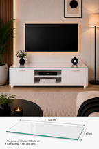Üst Panel Camı | Saydam Cam | Apex | 120cm x 40cm