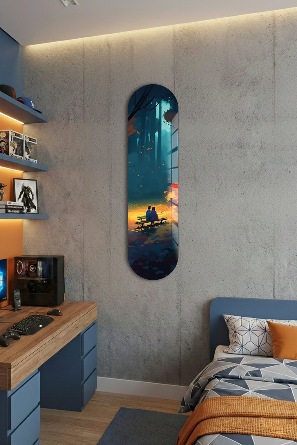 Cam Kaykay Tablo | Sessiz Orman | 80cm x 20cm
