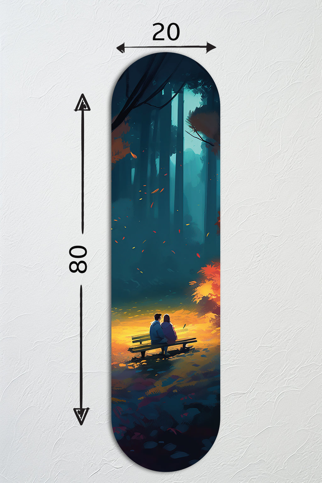 Cam Kaykay Tablo | Sessiz Orman | 80cm x 20cm