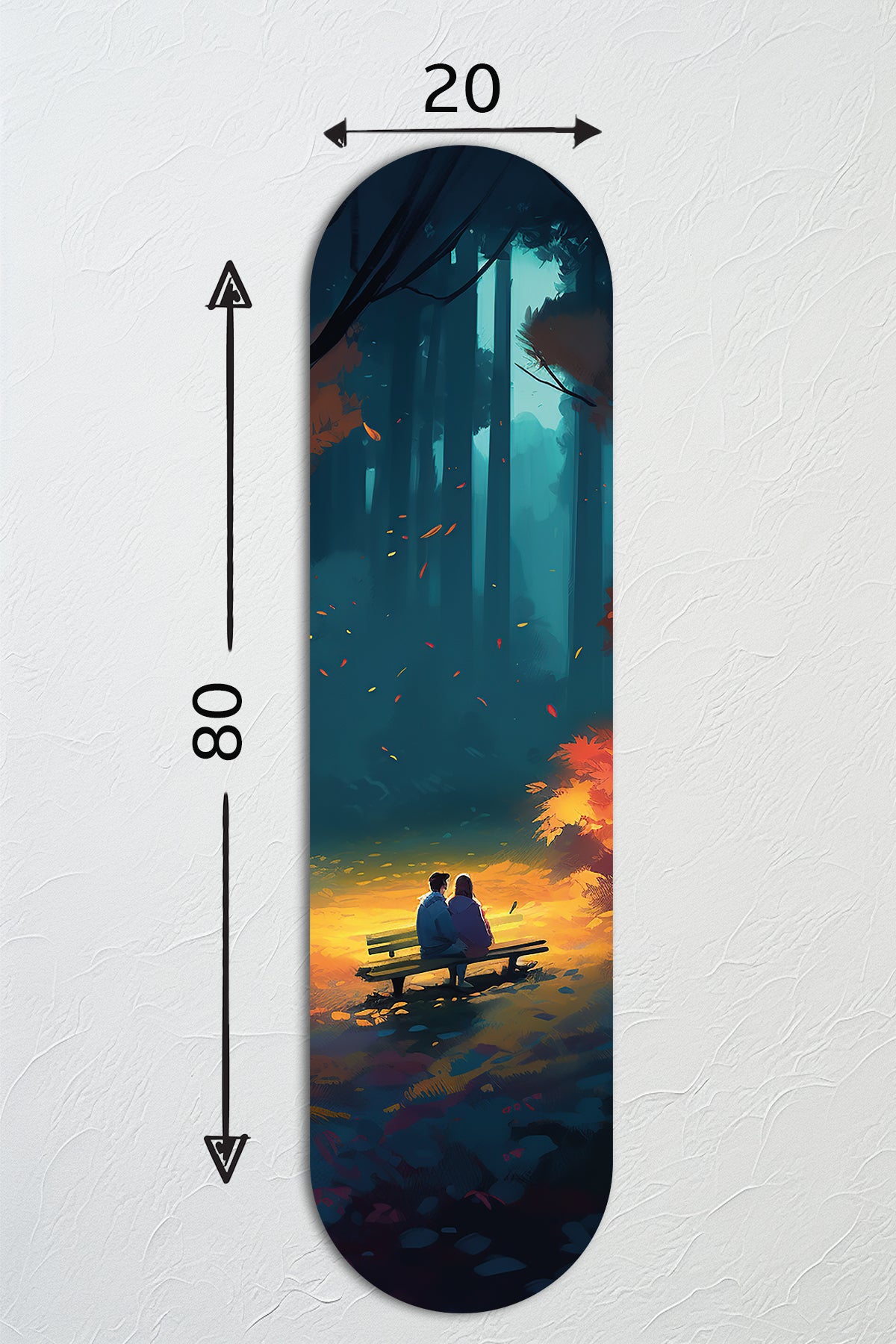 Cam Kaykay Tablo | Sessiz Orman | 80cm x 20cm