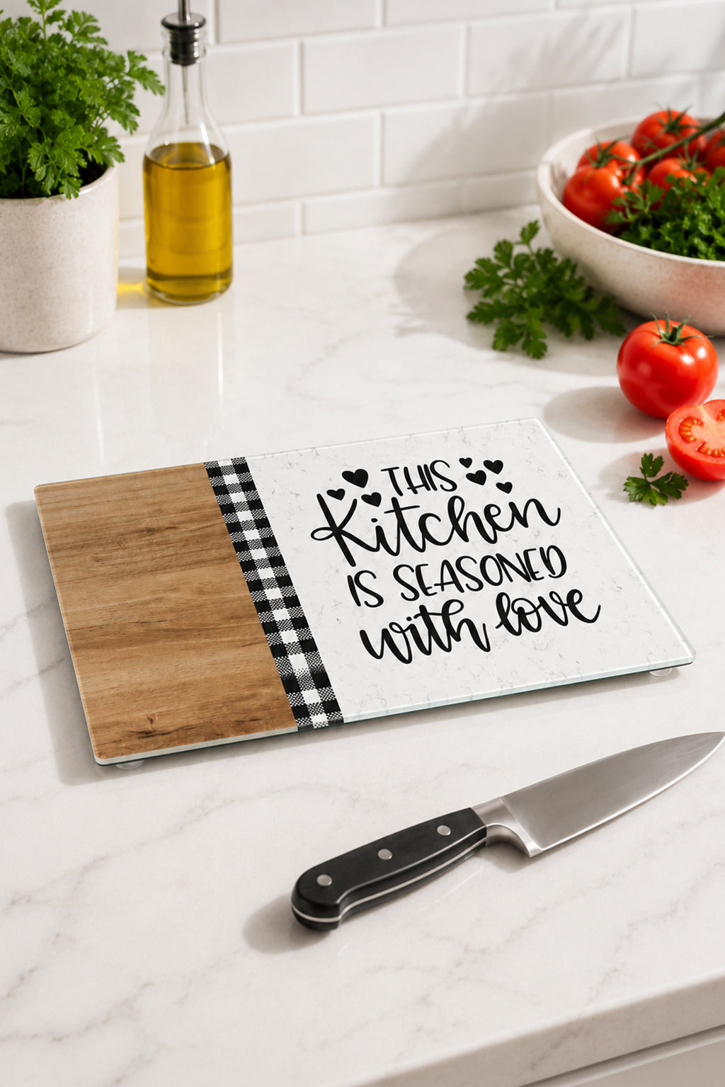 Cam Kesme Tahtası - Cam Kesme Tablası | Sevgiyle Pişen Mutfak | 20cm x 30cm