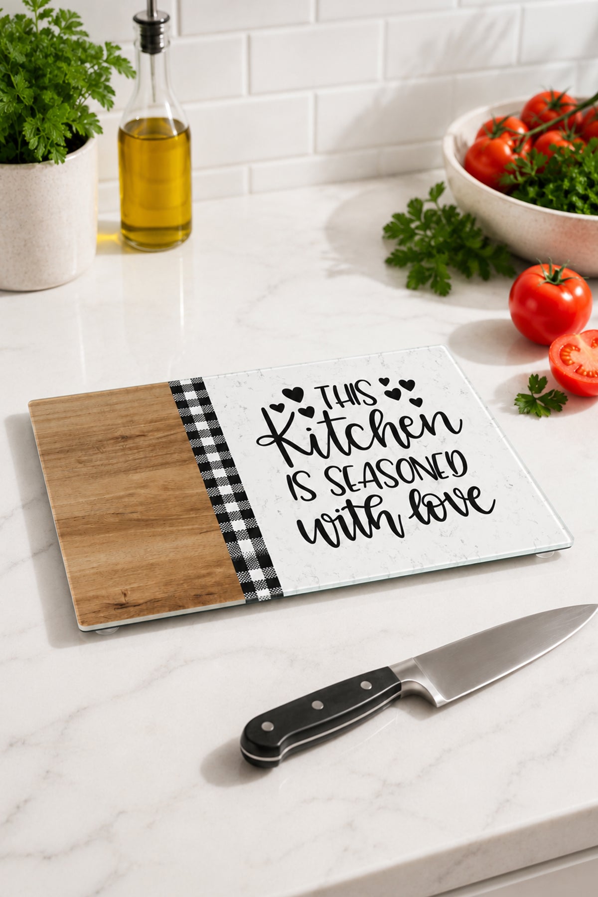 Cam Kesme Tahtası - Cam Kesme Tablası | Sevgiyle Pişen Mutfak | 20cm x 30cm