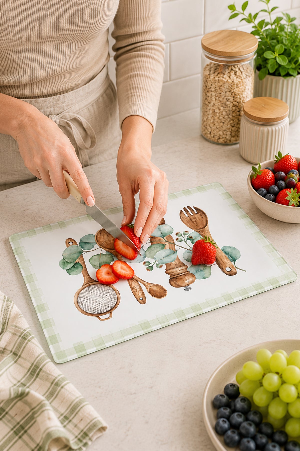 Cam Kesme Tahtası - Cam Kesme Tablası | Soft Kitchen | 20cm x 30cm