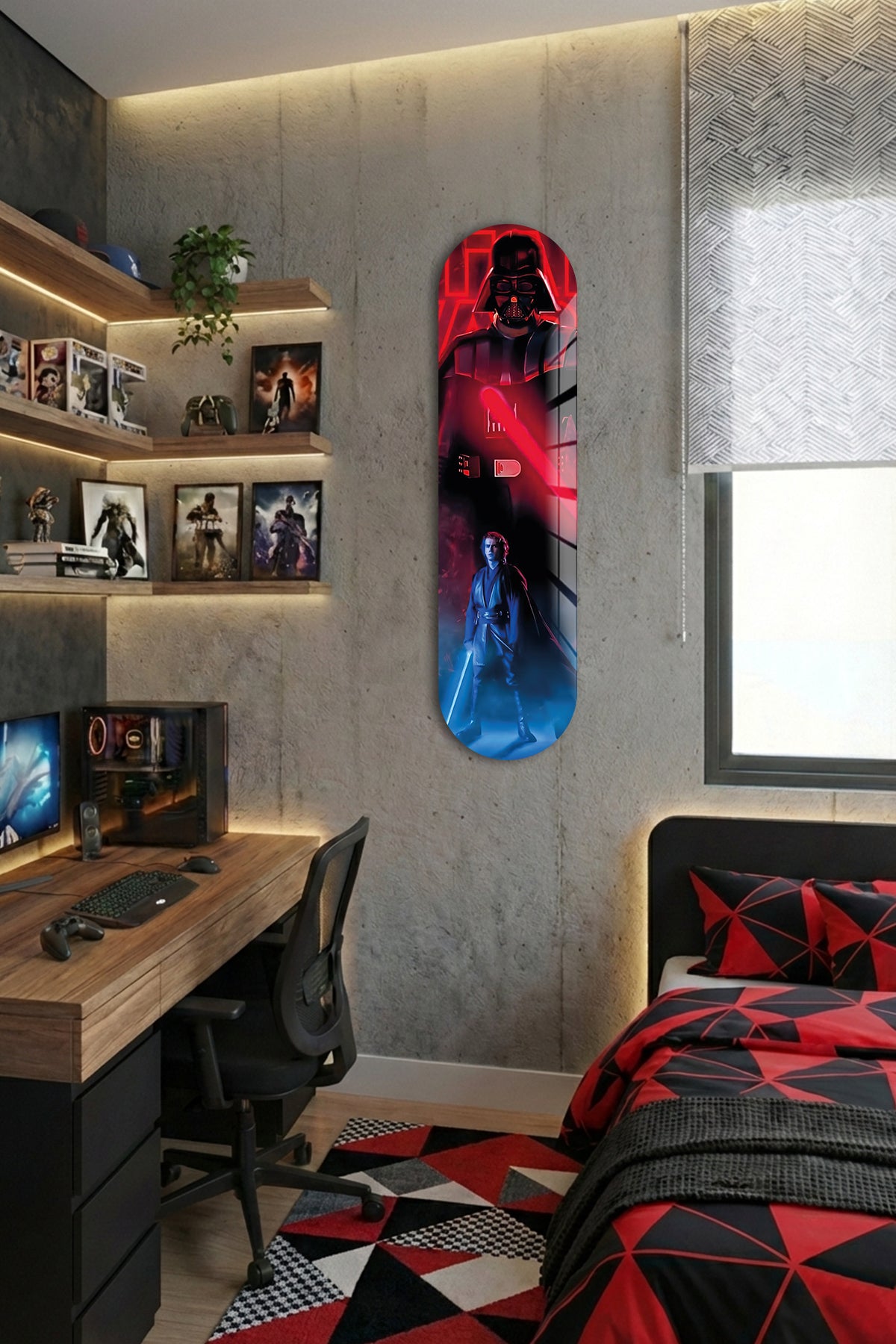 Cam Kaykay Tablo | Darth Vader | 80cm x 20cm