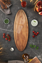 Cam Pide - Peynir - Sunum Tabağı | Ahşap Desen | 50cm x 17,5cm