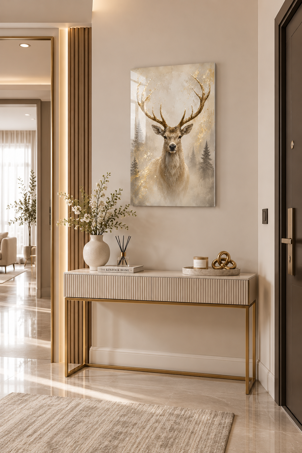 Cam Tablo | Altın Boynuzlu Geyik