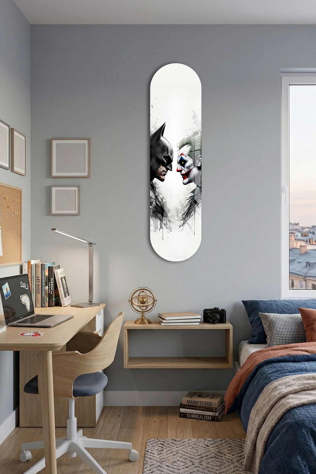 Cam Kaykay Tablo | Batman & Joker | 80cm x 20cm
