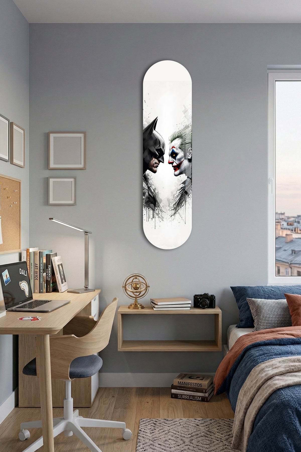 Cam Kaykay Tablo | Batman & Joker | 80cm x 20cm