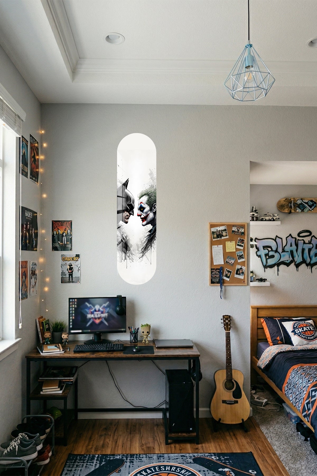 Cam Kaykay Tablo | Batman & Joker | 80cm x 20cm