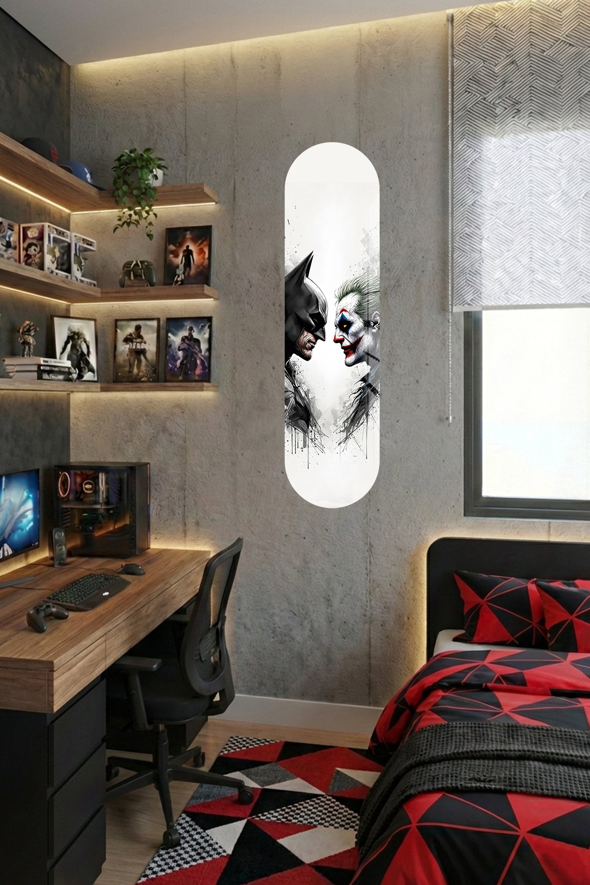 Cam Kaykay Tablo | Batman & Joker | 80cm x 20cm