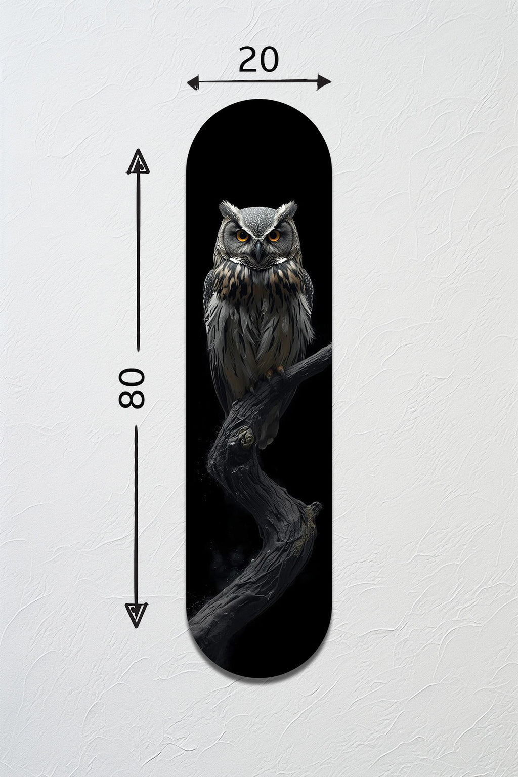 Cam Kaykay Tablo | Baykuş | 20cm x 80cm
