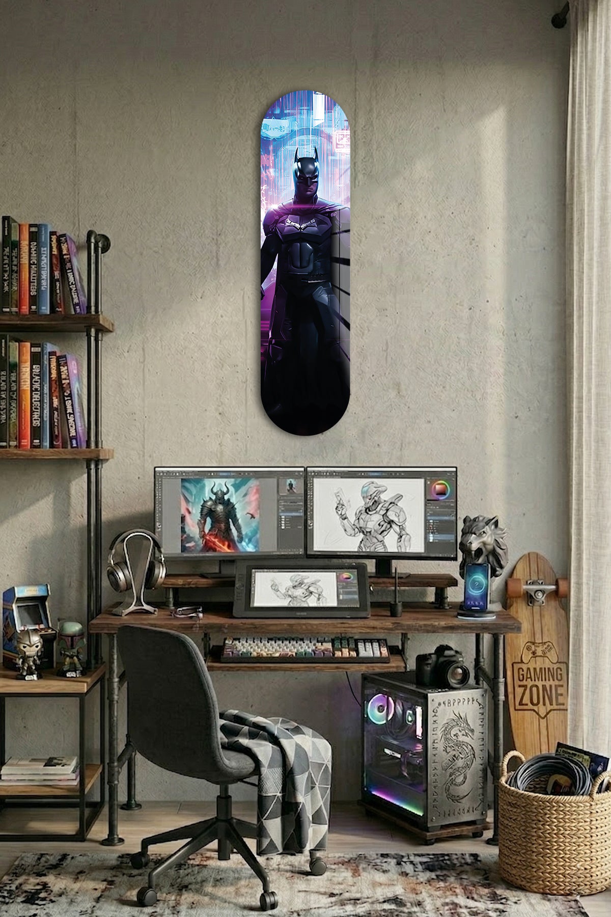 Cam Kaykay Tablo | The Dark Knight | 80cm x 20cm