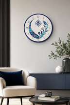Cam Duvar Saati | İznik Flora | Çap 32
