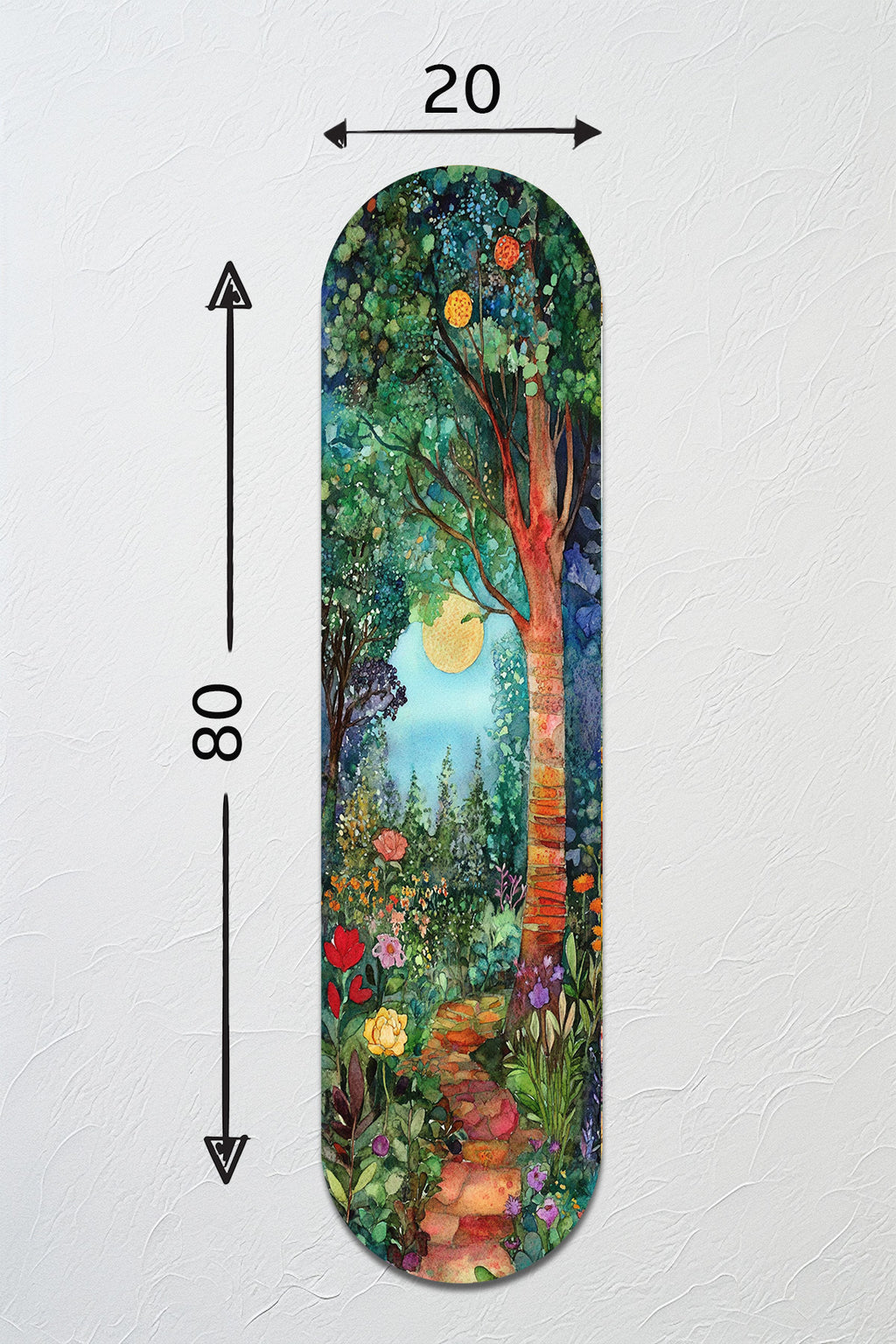 Cam Kaykay Tablo | Kır Çiçekleri Fısıltısı | 20cm x 80cm