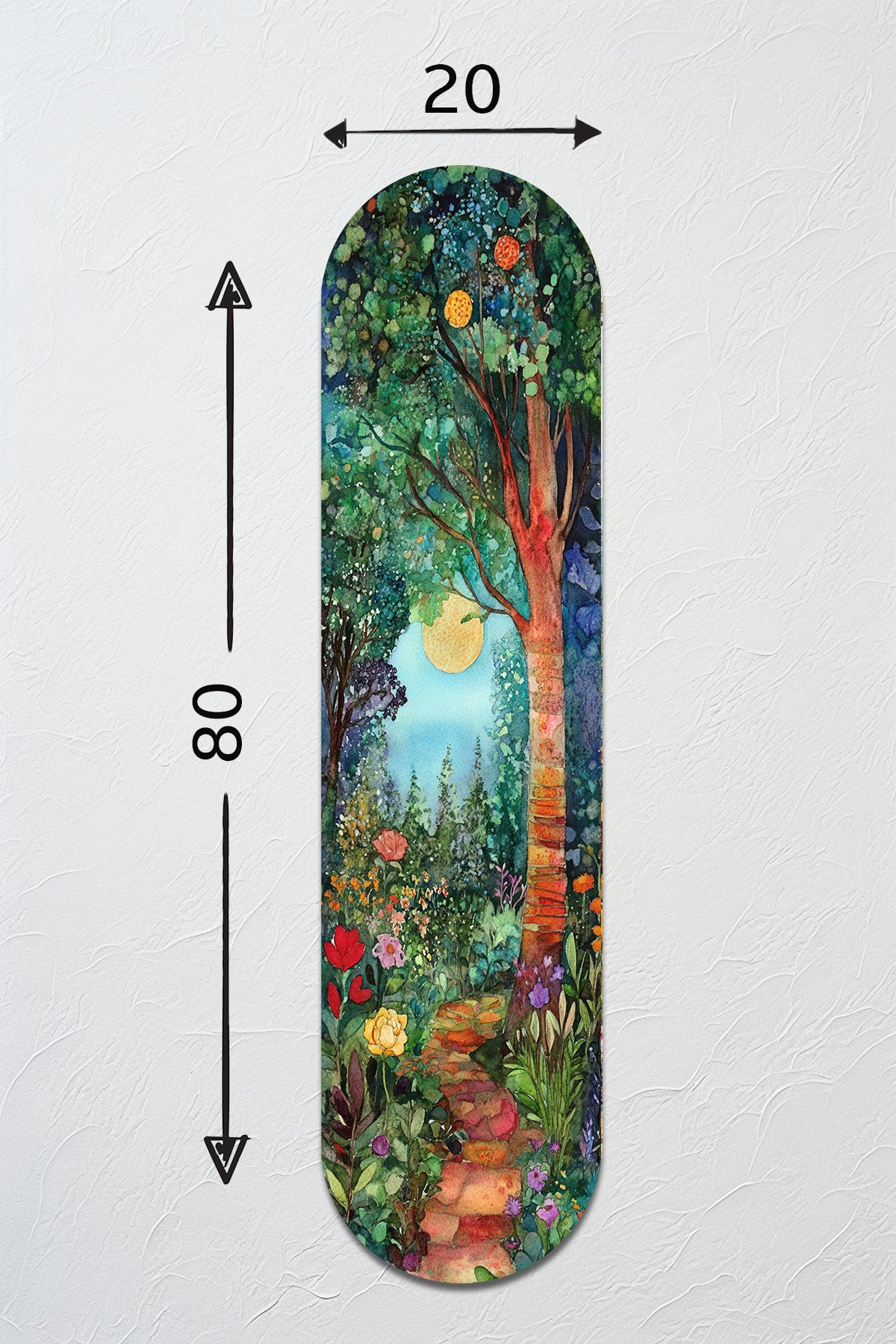 Cam Kaykay Tablo | Kır Çiçekleri Fısıltısı | 20cm x 80cm