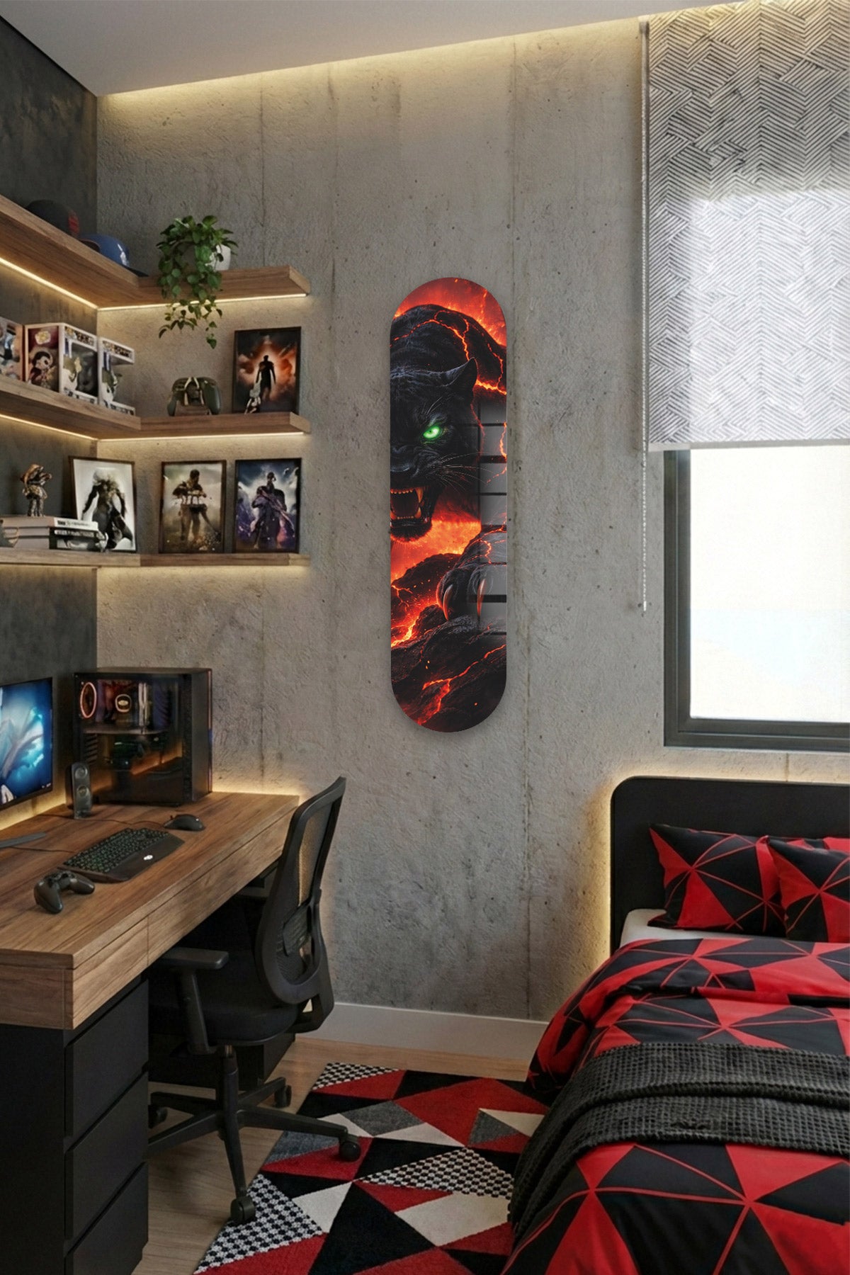 Cam Kaykay Tablo | Lav Pençesi | 80x20