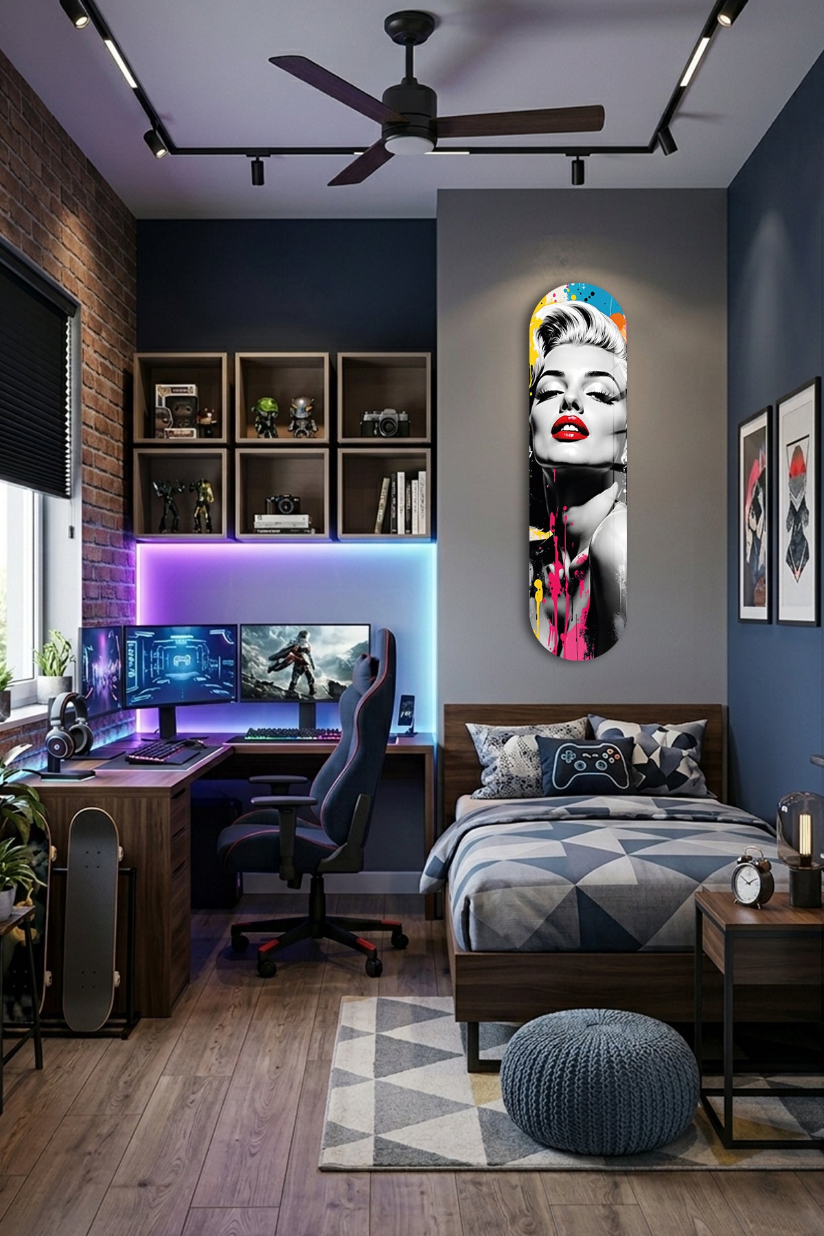 Cam Kaykay Tablo | Marilyn Monroe Pop Art | 80cm x 20cm