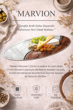 Cam Pide - Peynir - Sunum Tabağı | Marvion | 50cm x 17,5cm