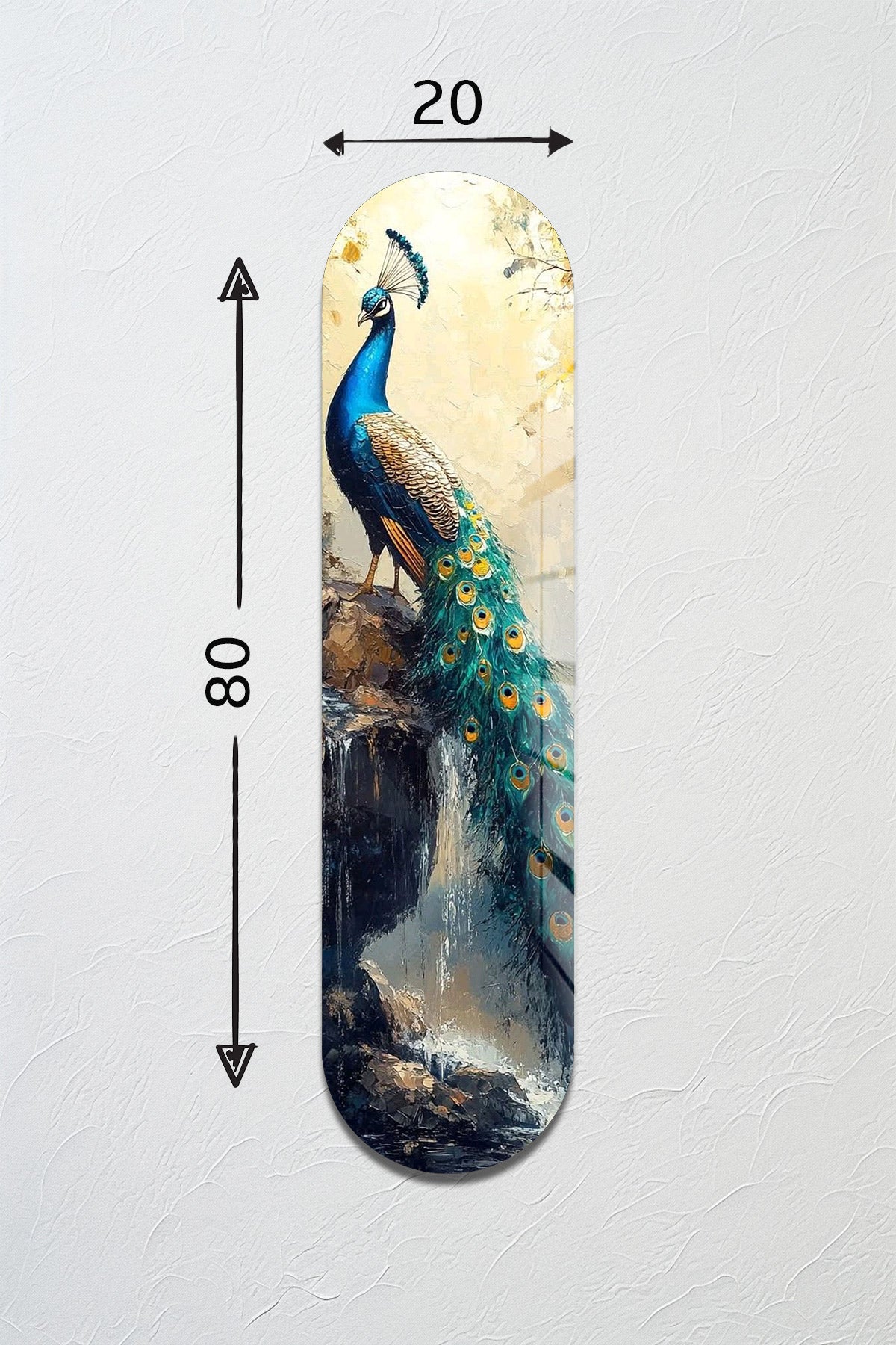 Cam Kaykay Tablo | Mavi Asalet | 20cm x 80cm
