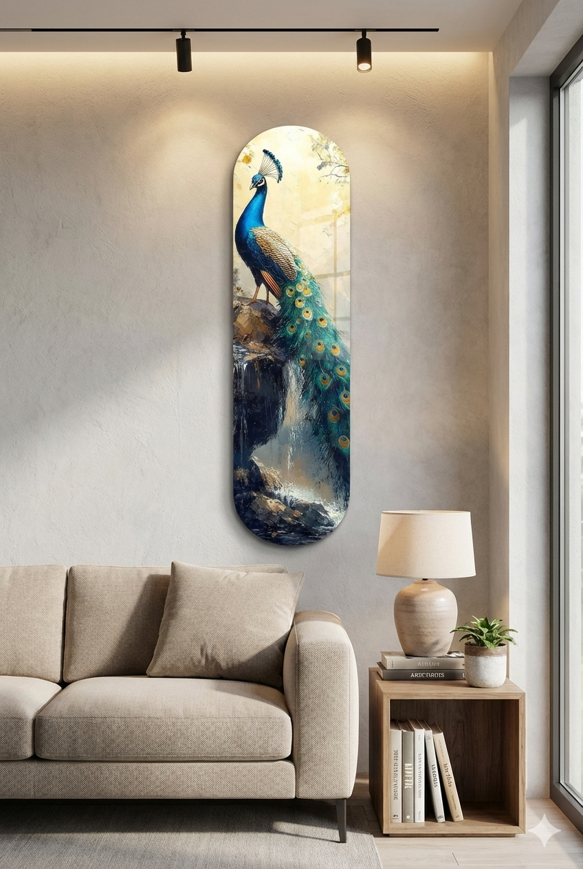Cam Kaykay Tablo | Mavi Asalet | 20cm x 80cm